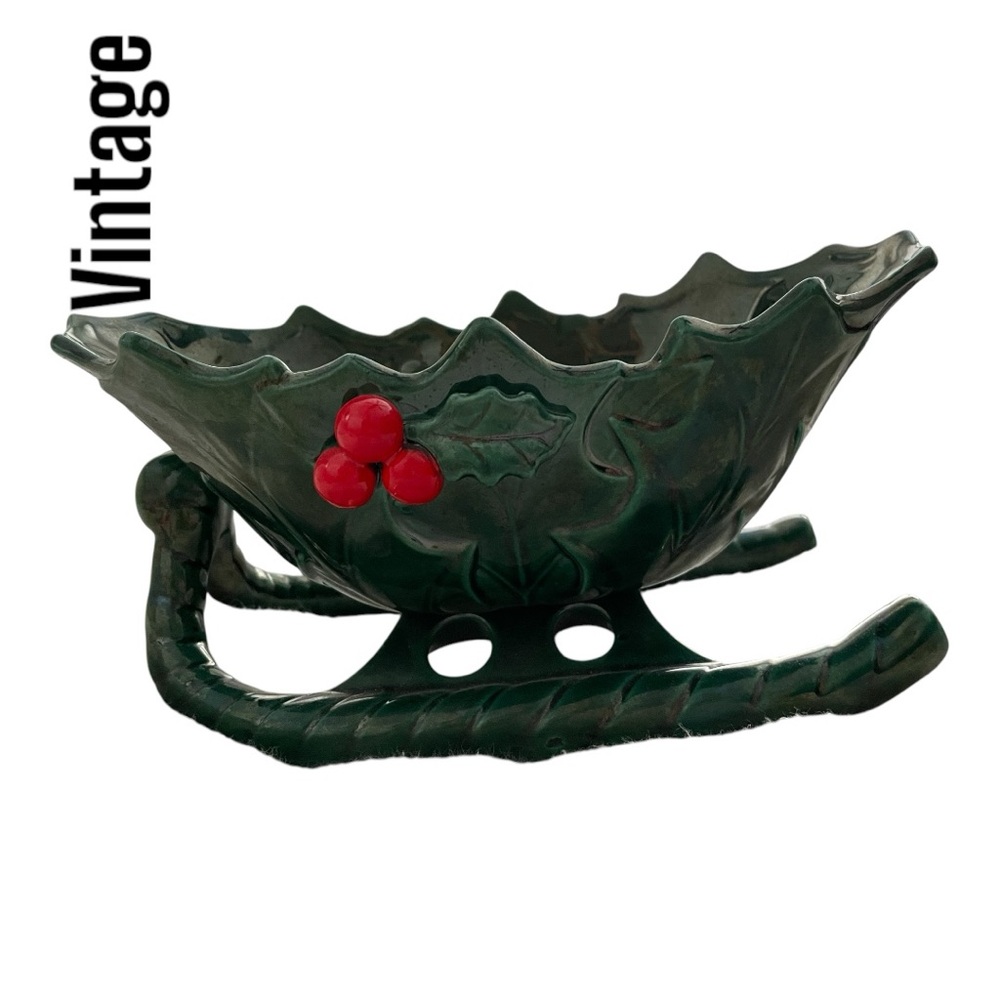 Ceramic Santa Sleigh